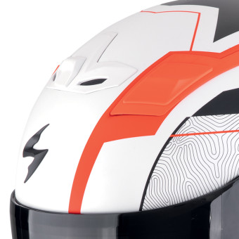 Scorpion Exo Z1 Vue Matt White Red Black + Kit Bluetooth 5S Solo
