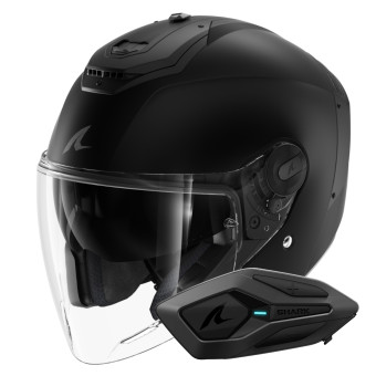 Casque Jet Shark RS JET Blank Mat KMA + Kit Bluetooth Sena for Shark Solo Casque Jet Shark RS JET Blank Mat KMA + Kit Bluetooth Sena for Shark Solo