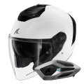 Pack RS JET Blank WHU + Kit Bluetooth Sena for Shark Mesh Solo