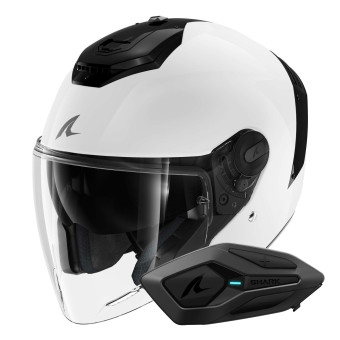 Casque Jet Shark RS JET Blank WHU + Kit Bluetooth Sena for Shark Solo Casque Jet Shark RS JET Blank WHU + Kit Bluetooth Sena for Shark Solo