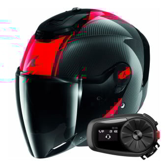 Casque Jet Shark RS JET Carbon Blank DRD + Kit Bluetooth 5S Solo