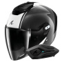 Casque Jet Shark RS JET Carbon Blank DWK + Kit Bluetooth Sena for Shark Solo