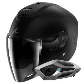 Casque Jet Shark RS JET Carbon Dark Shadow DMA + Kit Bluetooth Sena for Shark Mesh Solo Casque Jet Shark RS JET Carbon Dark Shadow DMA + Kit Bluetooth Sena for Shark Mesh Solo