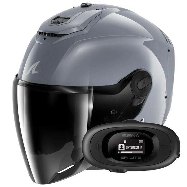 Casque Jet Shark RS JET Carbon Dark Shadow S05 + Kit bluetooth 5R Lite Solo