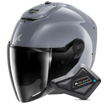 Casque Jet Shark RS JET Carbon Dark Shadow S05 + Kit Bluetooth BT Mini