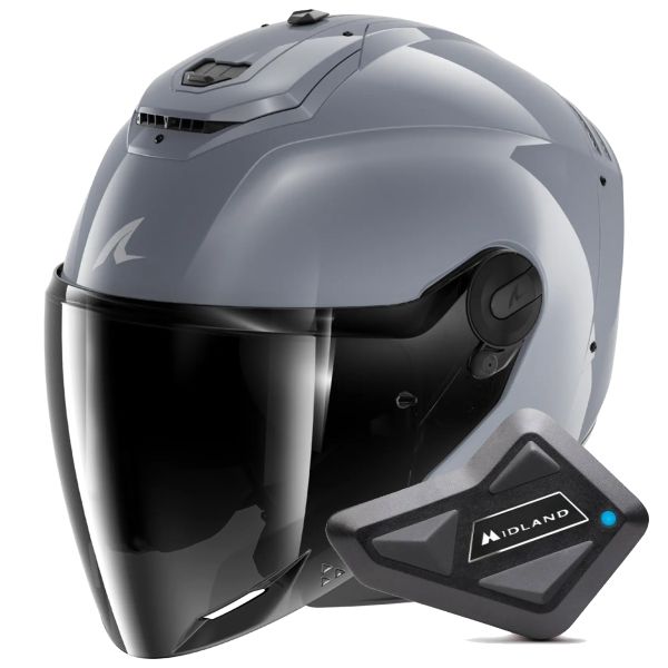 Casque Jet Shark RS JET Carbon Dark Shadow S05 + Kit Bluetooth BT Mini