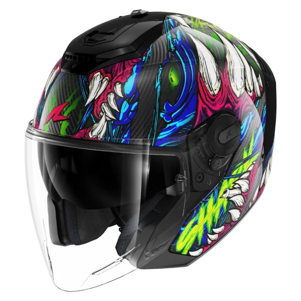 Casque Jet Shark RS JET Carbon Shaytan KGV