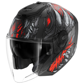 Casque Jet Shark RS JET Carbon Shaytan Mat KRA