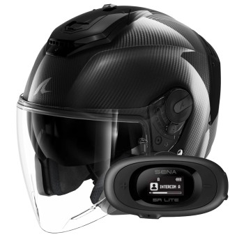 Casque Jet Shark RS JET Full Carbon DAD + Kit bluetooth 5R Lite Solo