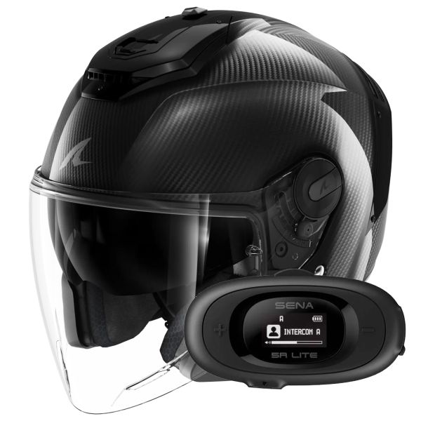 Casque Jet Shark RS JET Full Carbon DAD + Kit bluetooth 5R Lite Solo