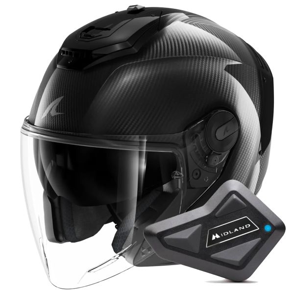 Casque Jet Shark RS JET Full Carbon DAD + Kit Bluetooth BT Mini
