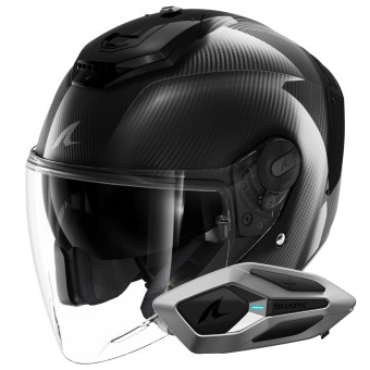 Casque Jet Shark RS JET Full Carbon DAD + Kit Bluetooth Sena for Shark Mesh Solo