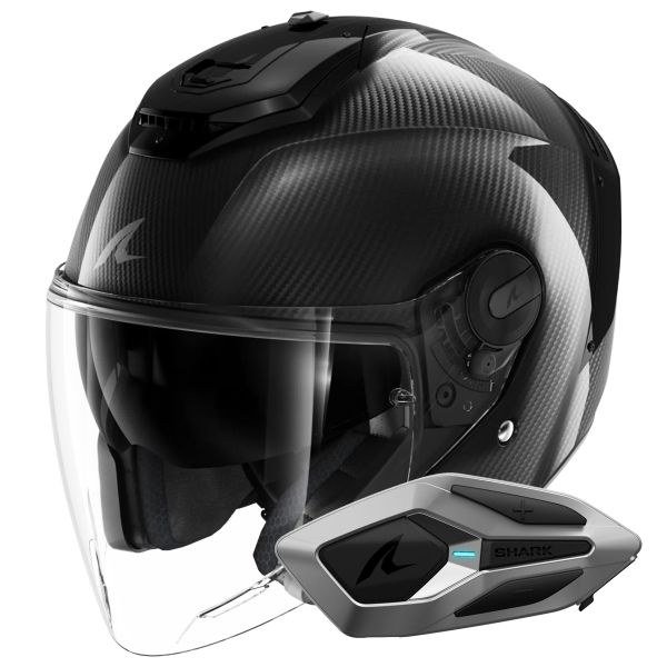 Casque Jet Shark RS JET Full Carbon DAD + Kit Bluetooth Sena for Shark Mesh Solo