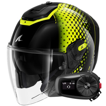 Casque Jet Shark RS JET Stride KYS + Kit Bluetooth 5S Solo Casque Jet Shark RS JET Stride KYS + Kit Bluetooth 5S Solo