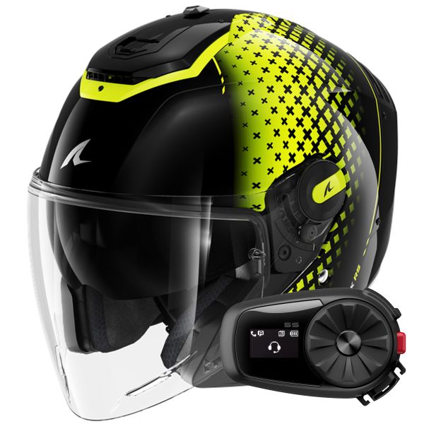 Casque Jet Shark RS JET Stride KYS + Kit Bluetooth 5S Solo