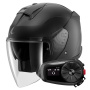 Casque Jet Shark Skwal Jet Dark Shadow Mat A08 + Kit Bluetooth 5S Solo