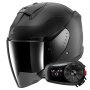 Casque Jet Shark Skwal Jet Dark Shadow Mat KMA + Kit Bluetooth 5S Solo