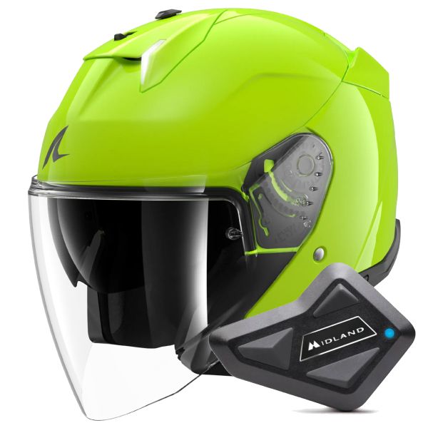 Casque Jet Shark Skwal i3 Jet Blank G03 + Kit Bluetooth BT Mini