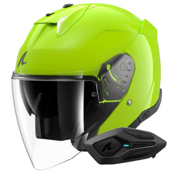 Casque Jet Shark Skwal i3 Jet Blank G03 + Kit Bluetooth Sena for Shark