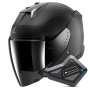 Casque Jet Shark Skwal i3 Jet Blank Mat KMA + Kit Bluetooth BT Mini