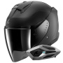 Casque Jet Shark Skwal i3 Jet Blank Mat KMA + Kit Bluetooth Sena for Mesh Solo