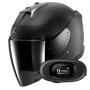 Casque Jet Shark Skwal i3 Jet Dark Shadow Mat KMA + Kit bluetooth 5R Lite Solo