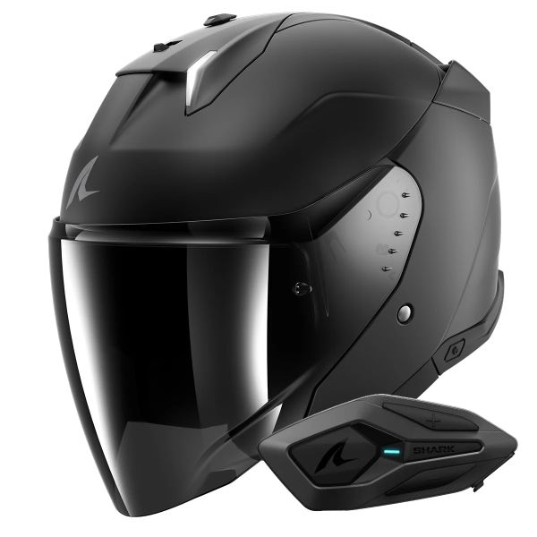 Casque Jet Shark Skwal i3 Jet Dark Shadow Mat KMA + Kit Bluetooth Sena for Shark