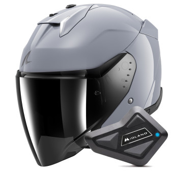 Casque Jet Shark Skwal i3 Jet Dark Shadow S05 + Kit Bluetooth BT Mini