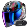 Casque Jet Shark Skwal i3 Jet Hellcat KUB + Kit Bluetooth Lokui K30