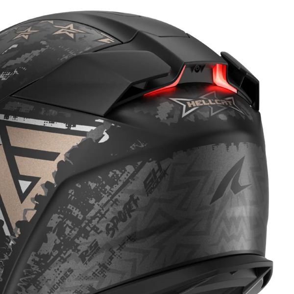 Shark Skwal i3 Jet Hellcat Mat KUA + Kit Bluetooth Sena for Shark