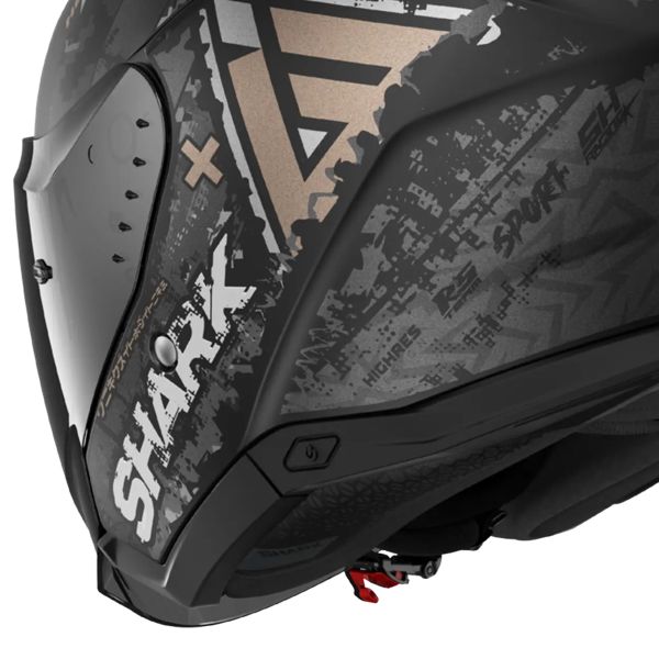 Shark Skwal i3 Jet Hellcat Mat KUA + Kit Bluetooth Sena for Shark