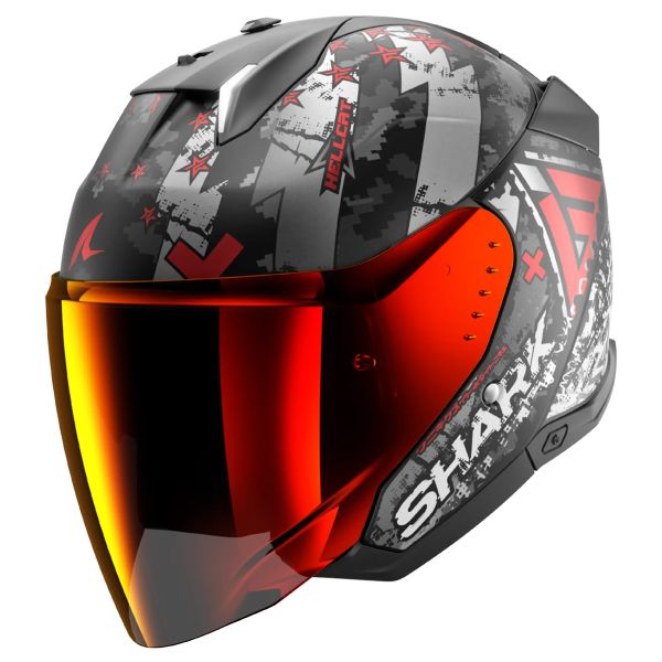 Casque Jet Shark Skwal i3 Jet Hellcat Mat KUR Casque Jet Shark Skwal i3 Jet Hellcat Mat KUR