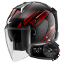 Casque Jet Shark Skwal i3 Jet Light-Blur KRW + Kit Bluetooth 5S Solo