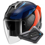 Casque Jet Shark Skwal i3 Jet Mekarium KUO + Kit Bluetooth BT Mini Single