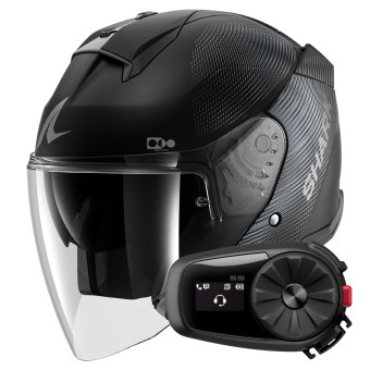 Casque Jet Shark Skwal i3 Jet SP Lyne Mat KAA + Kit Bluetooth 5S Solo