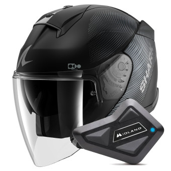 Casque Jet Shark Skwal i3 Jet SP Lyne Mat KAA + Kit Bluetooth BT Mini Single