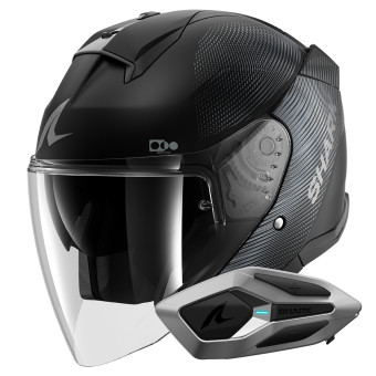 Casque Jet Shark Skwal i3 Jet SP Lyne Mat KAA + Kit Bluetooth Sena for Mesh Solo