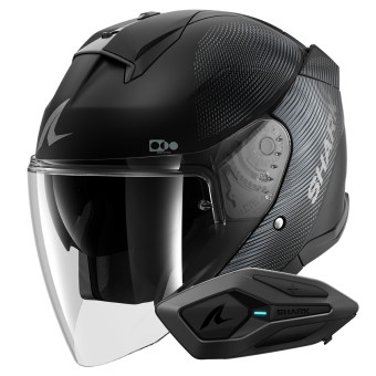 Casque Jet Shark Skwal i3 Jet SP Lyne Mat KAA + Kit Bluetooth Sena for Shark Solo