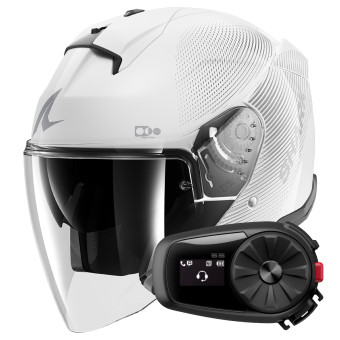 Casque Jet Shark Skwal i3 Jet SP Lyne WSS + Kit Bluetooth 5S Solo
