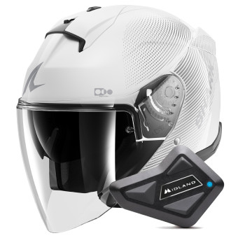 Casque Jet Shark Skwal i3 Jet SP Lyne WSS + Kit Bluetooth BT Mini Single
