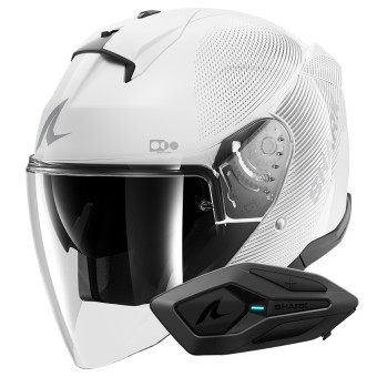 Casque Jet Shark Skwal i3 Jet SP Lyne WSS + Kit Bluetooth Sena for Shark Solo