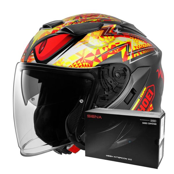 Casque Jet Shoei J-Cruise 3 Inspired TC-1 + Intercom Sena SRL-03 Casque Jet Shoei J-Cruise 3 Inspired TC-1 + Intercom Sena SRL-03