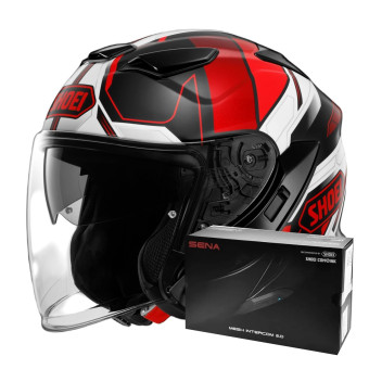 Casque Jet Shoei J-Cruise 3 Whizzy TC-1 + Intercom Sena SRL-03