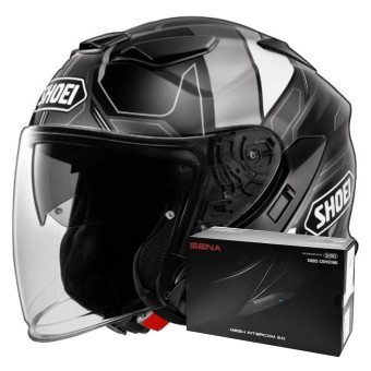 Casque Jet Shoei J-Cruise 3 Whizzy TC-5 + Intercom Sena SRL-03