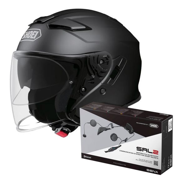 Casque Jet Shoei J-Cruise II Matt Black + Intercom Sena Gt-Air 2 - J-Cruise II SRL-02