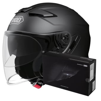 Casque Jet Shoei J-Cruise II Matt Black + Intercom Sena SRL-Mesh