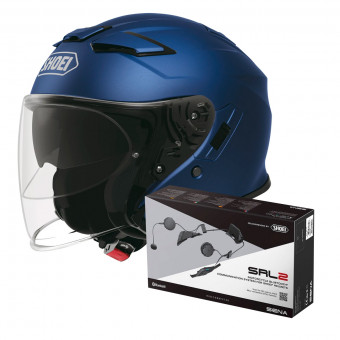 Casque Jet Shoei J-Cruise II Matt Blue Metalic + Intercom Sena Gt-Air 2 - J-Cruise II SRL