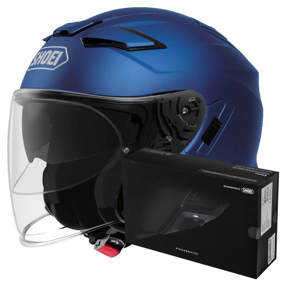 Casque Jet Shoei J-Cruise II Matt Blue Metalic + Intercom Sena SRL-Mesh Casque Jet Shoei J-Cruise II Matt Blue Metalic + Intercom Sena SRL-Mesh