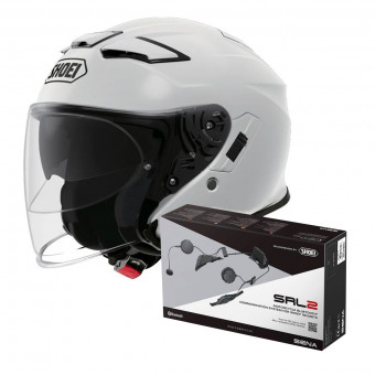 Casque Jet Shoei J-Cruise II White + Intercom Sena Gt-Air 2 - J-Cruise II SRL-02