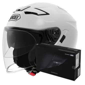 Casque Jet Shoei J-Cruise II White + Intercom Sena SRL-Mesh